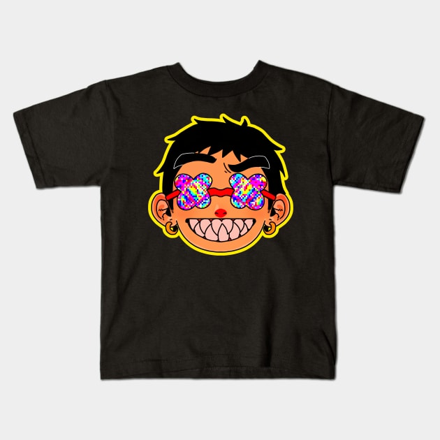 Sharp teeth boy Kids T-Shirt by L’étoile stéllaire